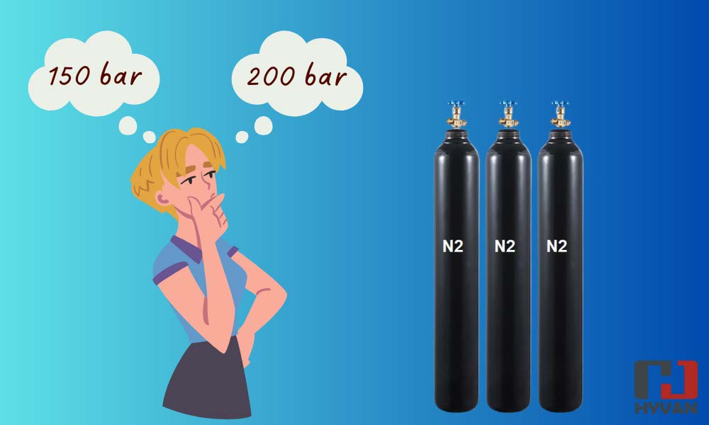 So sánh khí nito 150 bar và 200 bar - Hướng dẫn chọn áp suất phù hợp cho công nghiệp